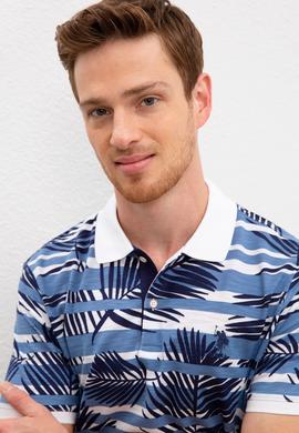 Erkek İndigo Polo Yaka Tişört - 50219120022