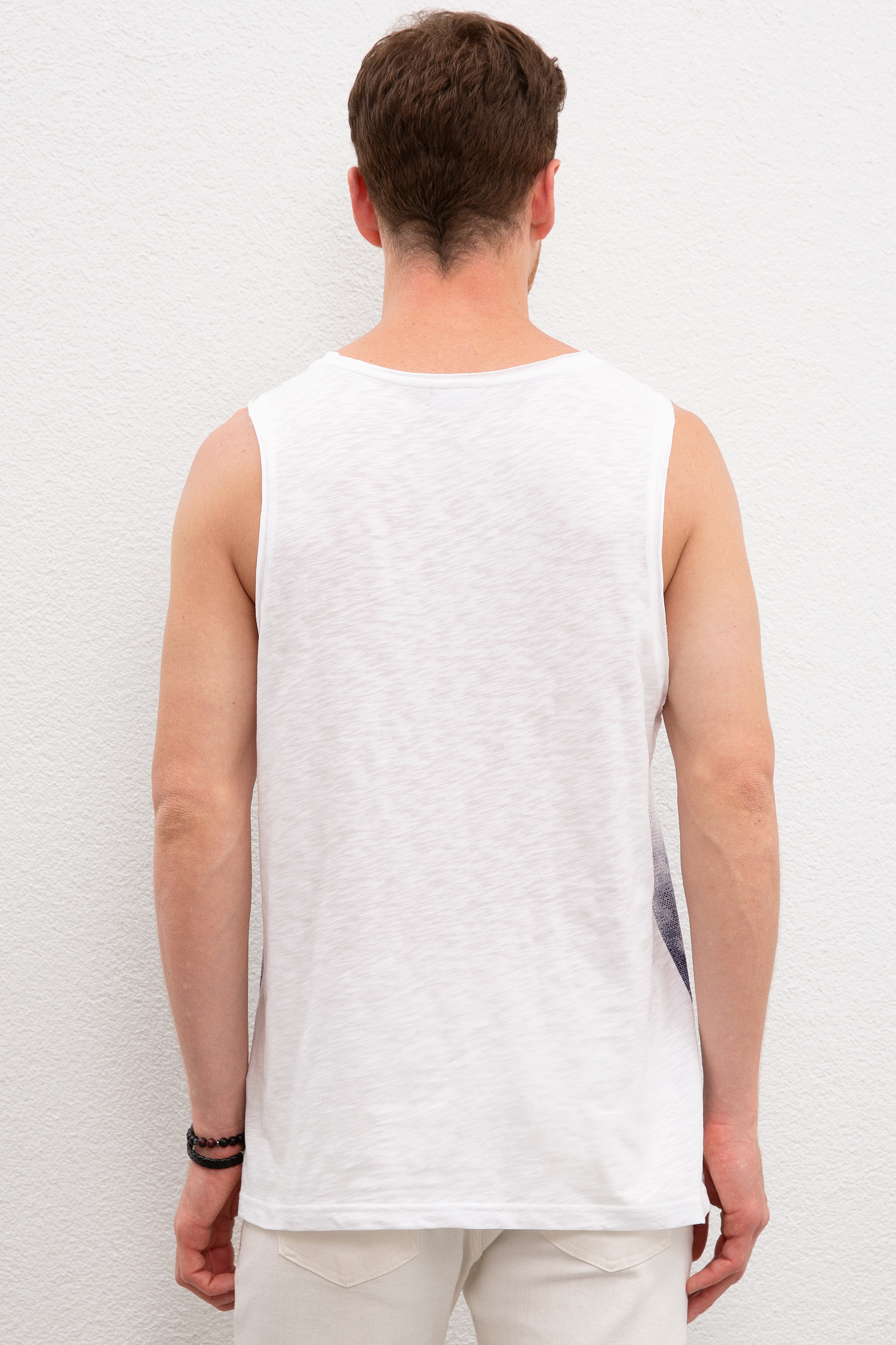 Erkek Beyaz T-shirt - Image 3