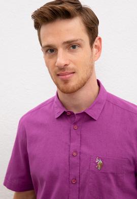 Erkek Mor Gömlek Kısakol - 50200424065