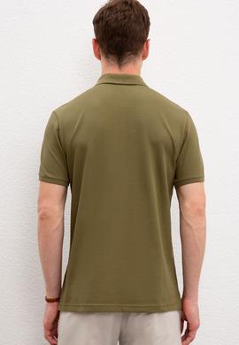 Erkek Koyu Haki Polo Yaka T-Shirt Basic - 50199820140