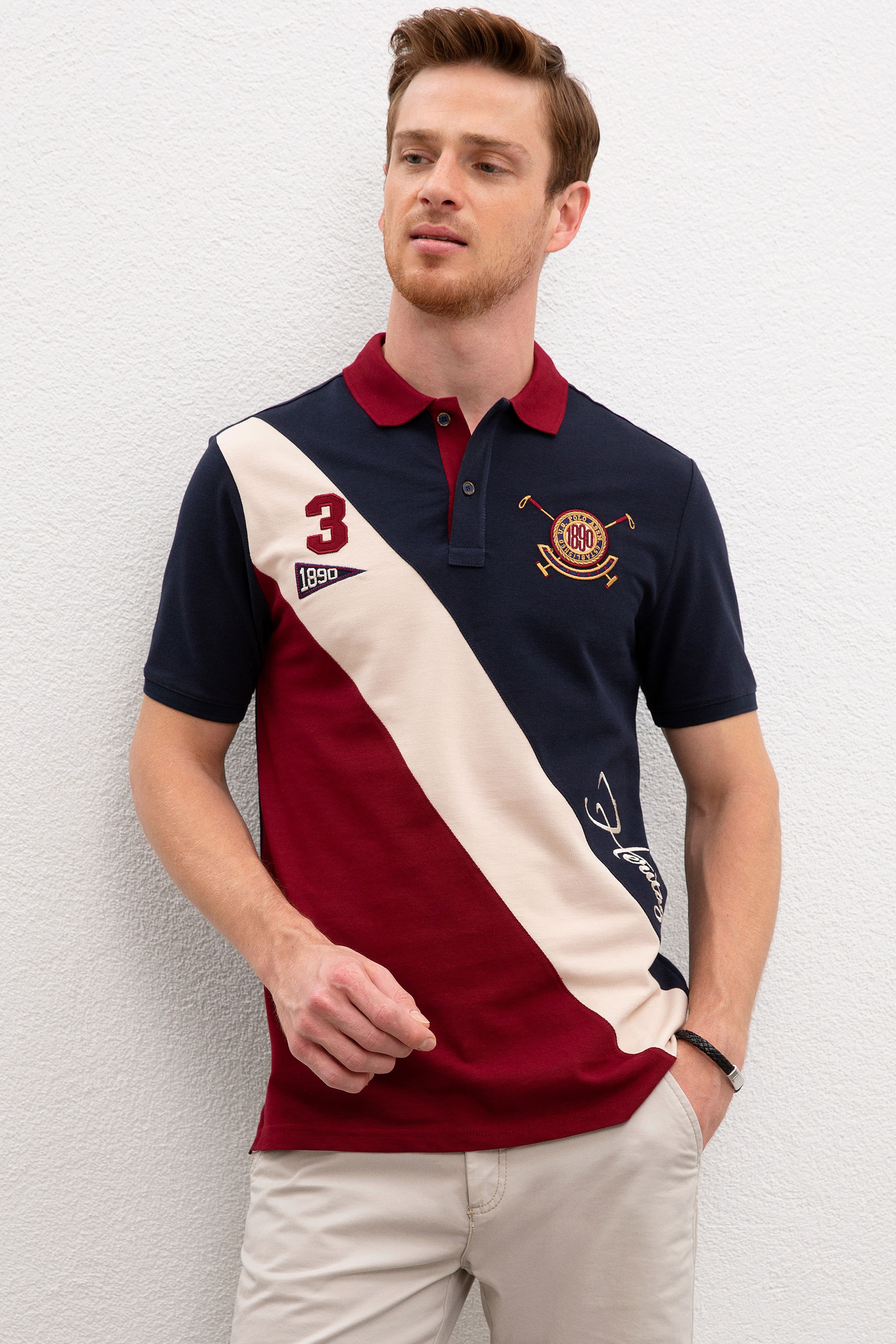 Erkek Lacivert Polo Yaka T-Shirt - Image 1