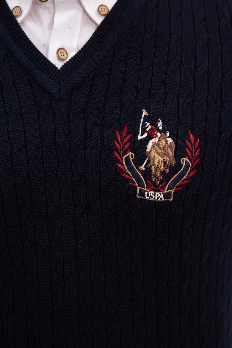 Erkek Lacivert Bisiklet Yaka Triko Kazak - 50207703031