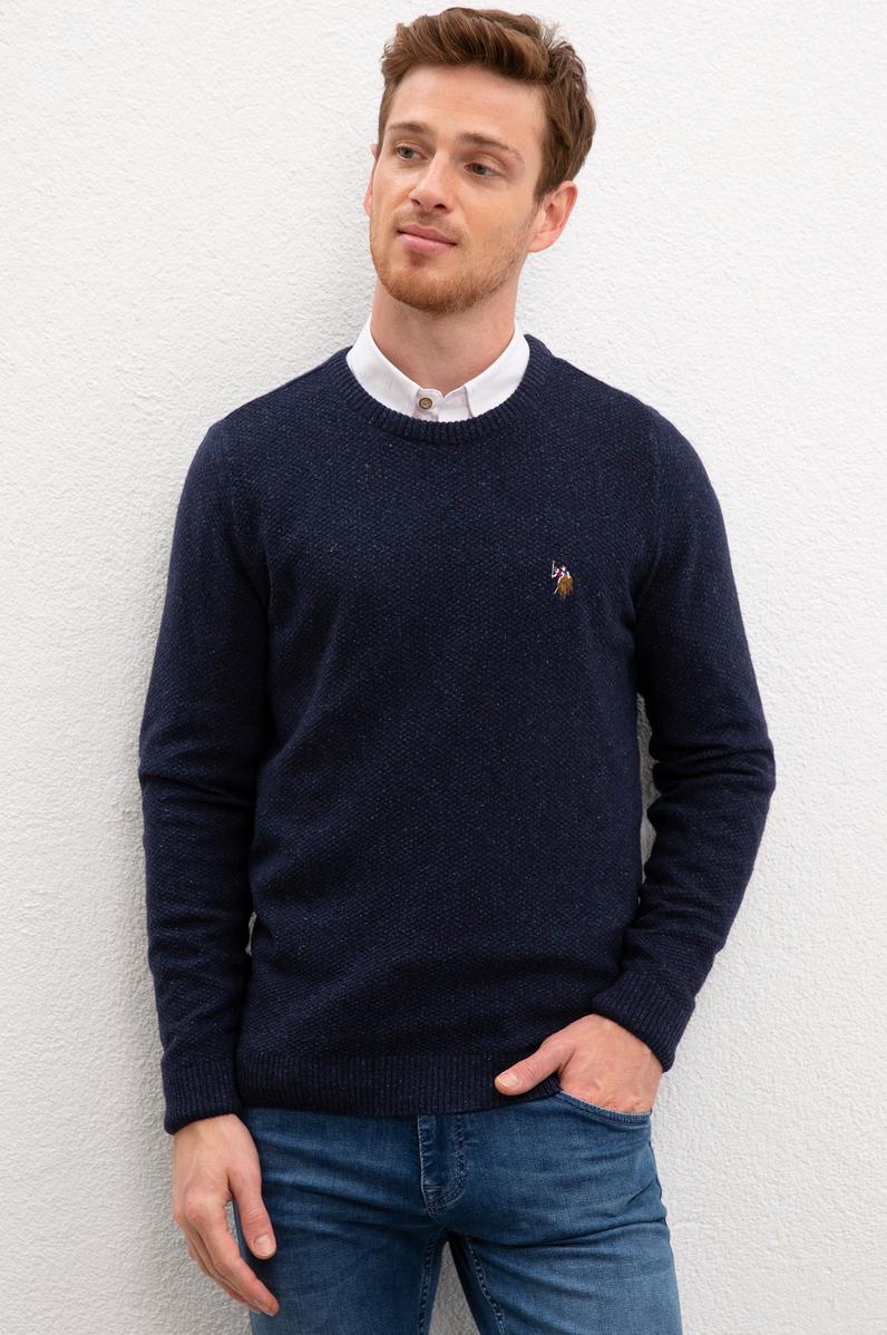 Erkek Lacivert Kazak