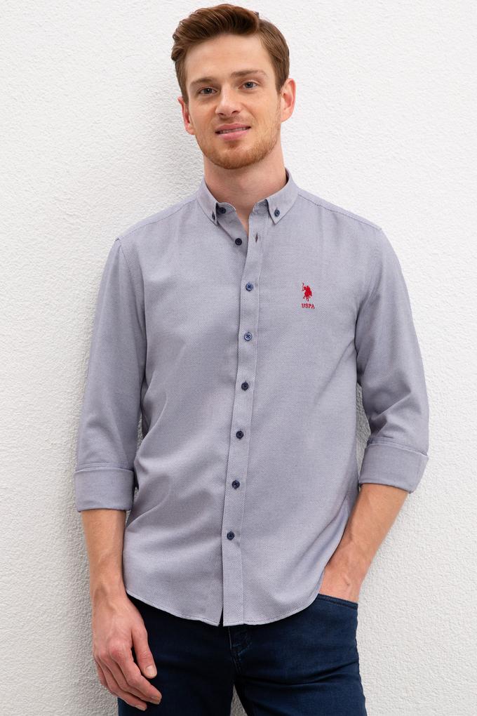 Erkek Lacivert Gömlek Uzunkol Basic