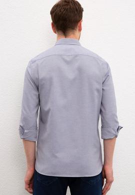 Erkek Lacivert Gömlek Uzunkol Basic - 50201622086