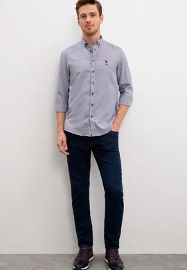 Erkek Lacivert Gömlek Uzunkol Basic - 50201622086