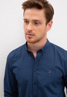 Erkek Lacivert Gömlek Uzunkol - 50199738013