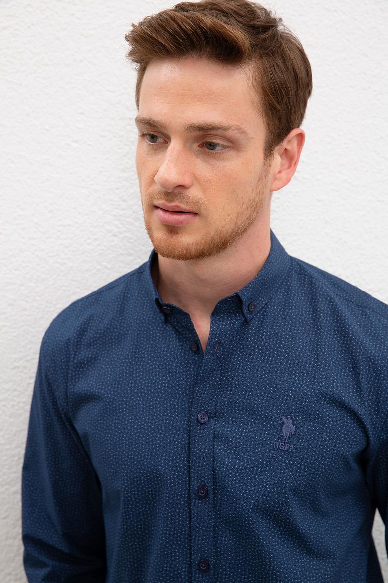 Erkek Lacivert Gömlek Uzunkol - 50199738013