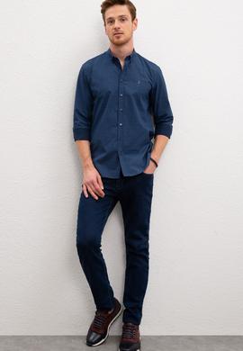 Erkek Lacivert Gömlek Uzunkol - 50199738013