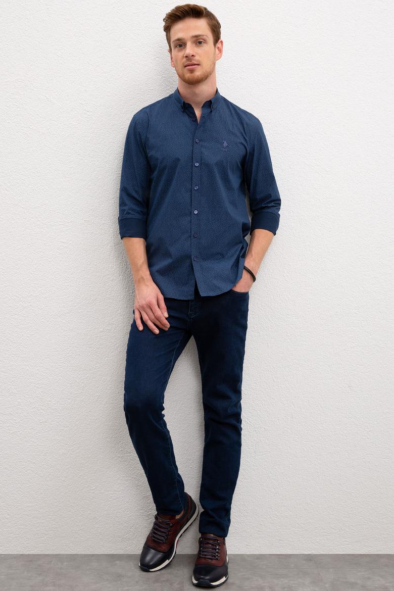 Erkek Lacivert Gömlek Uzunkol - 50199738013
