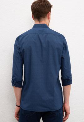 Erkek Lacivert Gömlek Uzunkol - 50199738013