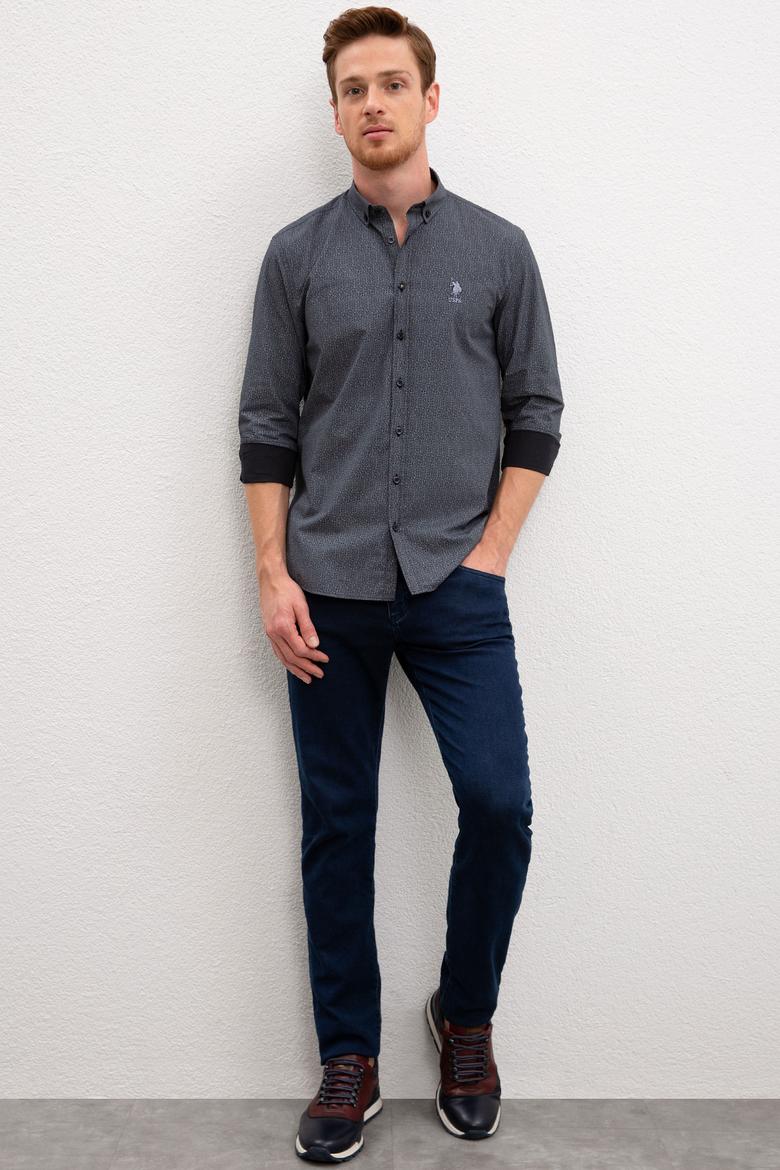 Erkek Siyah Gömlek Uzunkol - 50199738018