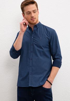 Erkek Lacivert Gömlek Uzunkol - 50199738013