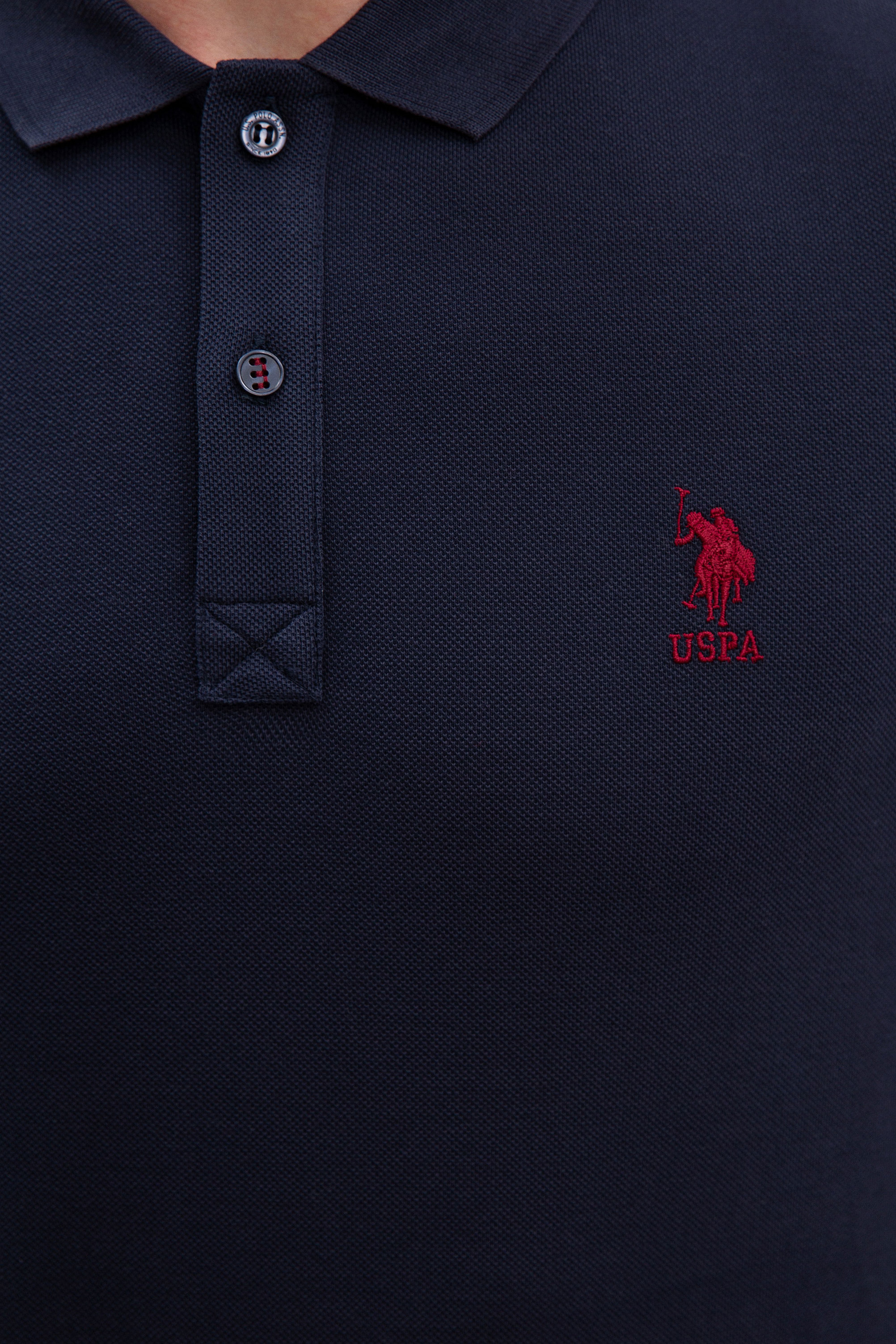 Erkek Lacivert Polo Yaka T-Shirt Basic - Image 5
