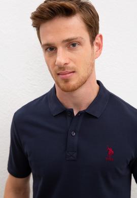 Erkek Lacivert Polo Yaka T-Shirt Basic - 50218140005