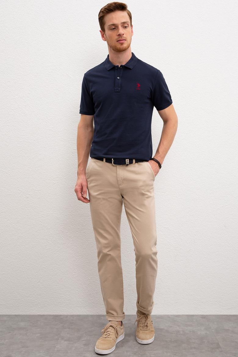 Erkek Lacivert Polo Yaka T-Shirt Basic - 50218140005
