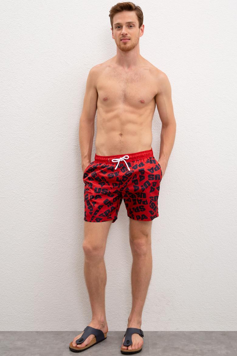 Erkek Kırmızı Deniz Şortu