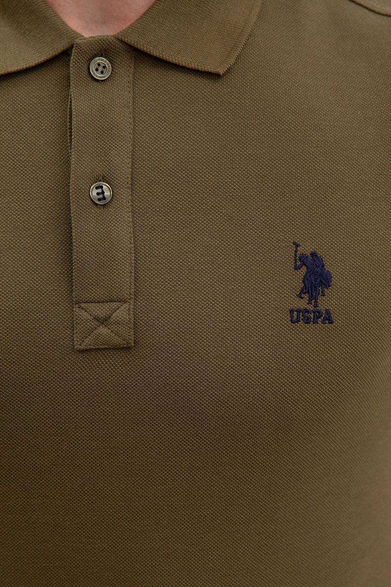 Erkek Koyu Haki Polo Yaka T-Shirt Basic - 50218140100