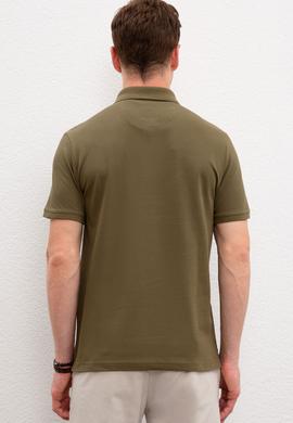 Erkek Koyu Haki Polo Yaka T-Shirt Basic - 50218140100