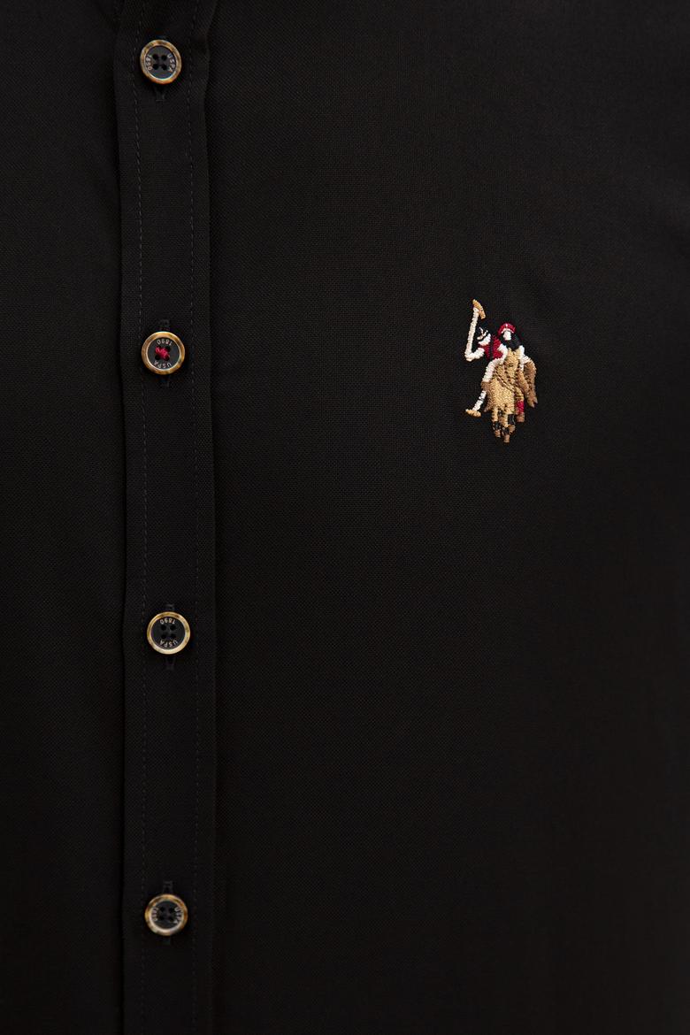 Erkek Siyah Gömlek Uzunkol Basic - 50205811126