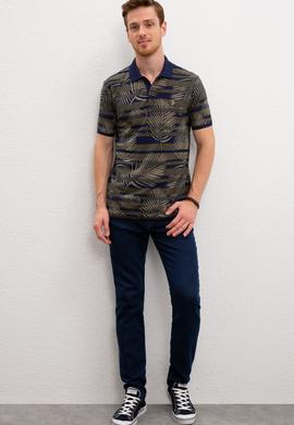 Erkek Koyu Haki Polo Yaka Tişört - 50219120043