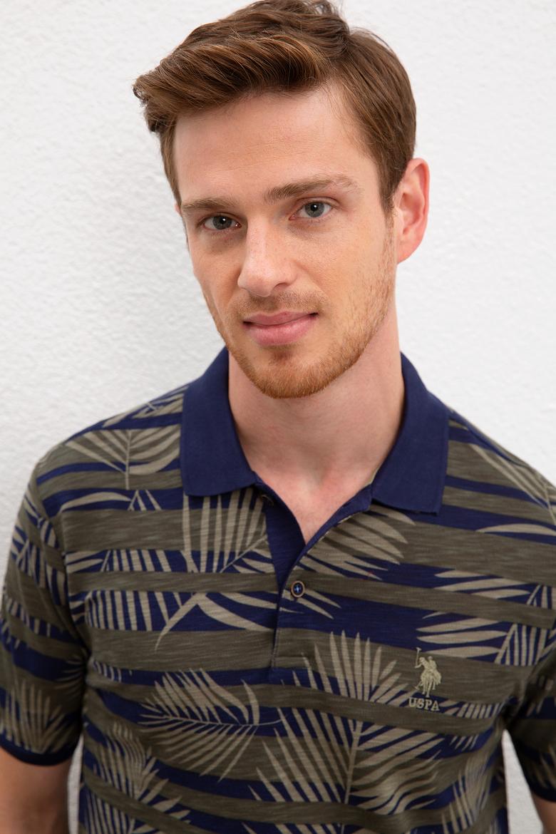 Erkek Koyu Haki Polo Yaka Tişört - 50219120043