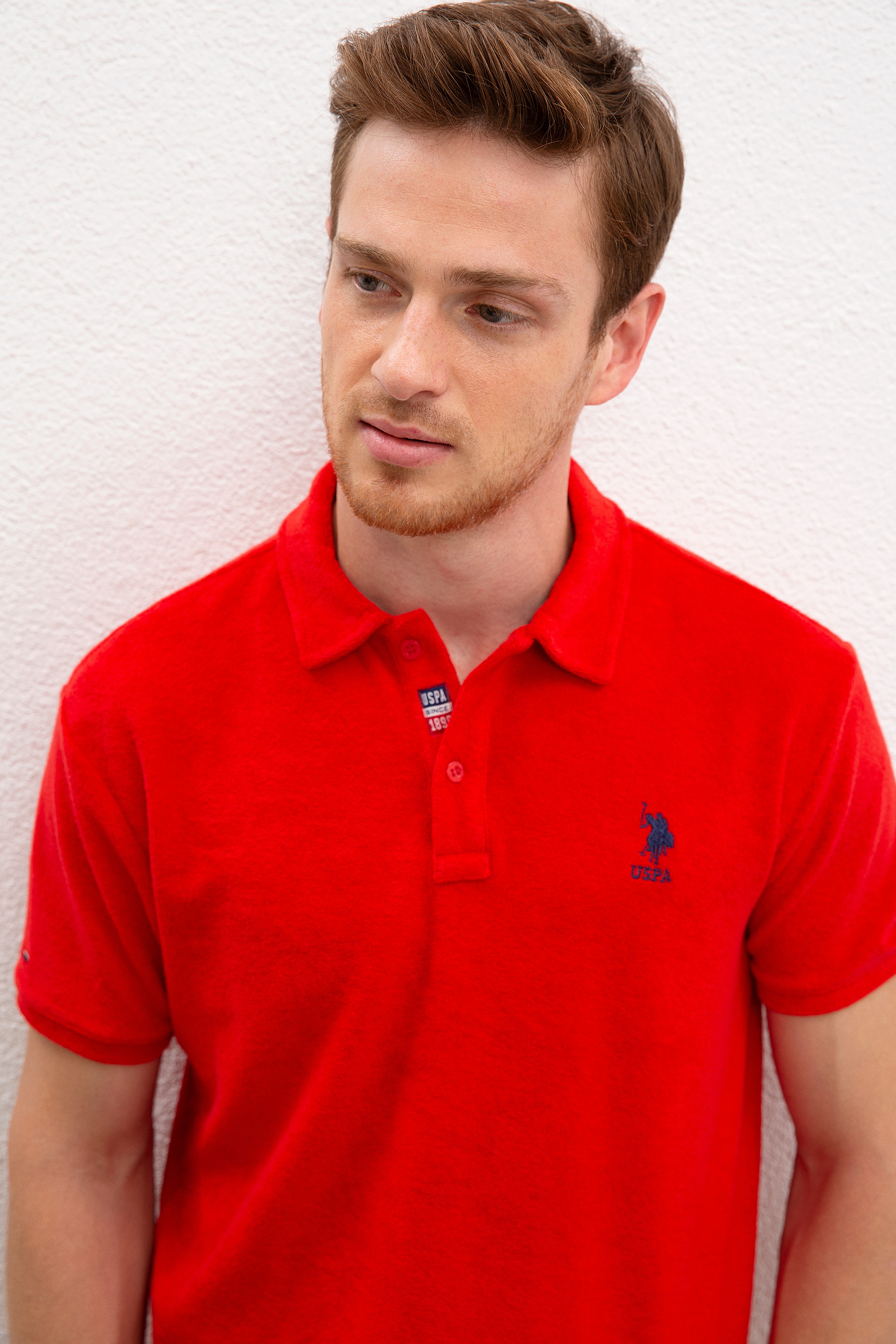 Erkek Kırmızı Polo Yaka T-Shirt - Image 2