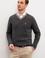 Erkek Antrasit Melanj V - Yaka Triko Kazak