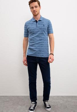 Erkek İndigo T-shirt - 50217899023