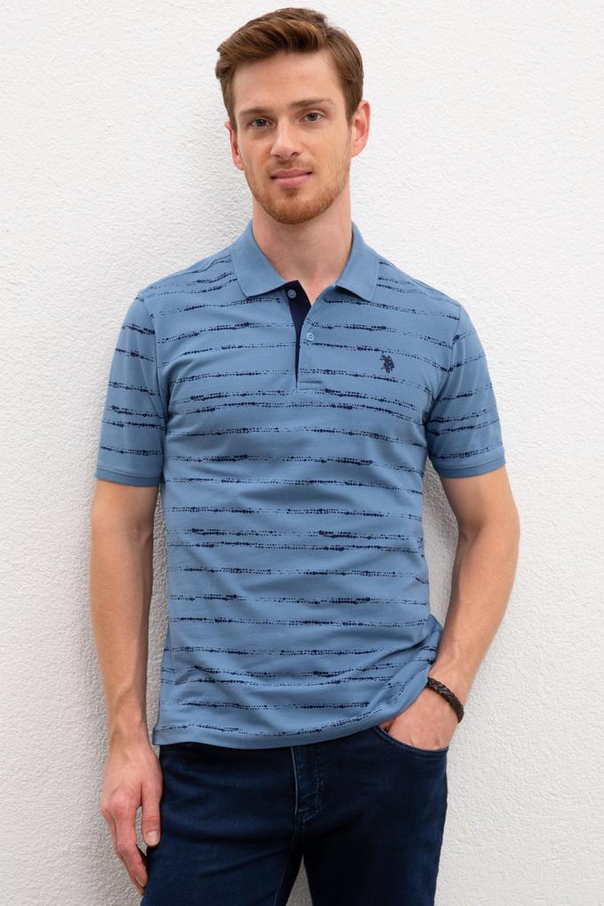 Erkek İndigo T-shirt