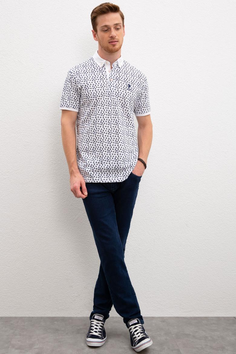 Erkek Beyaz Polo Yaka Tişört - 50219214014