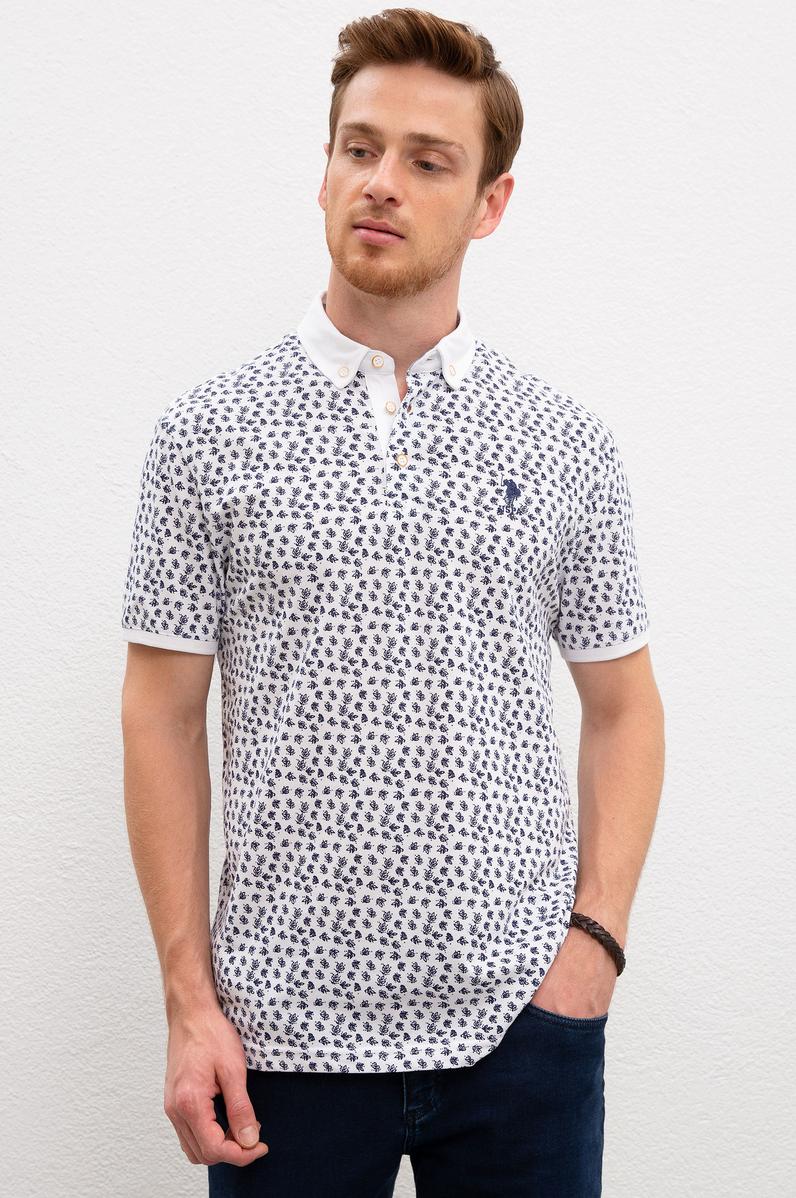 Erkek Beyaz Polo Yaka Tişört