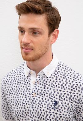 Erkek Beyaz Polo Yaka Tişört - 50219214014