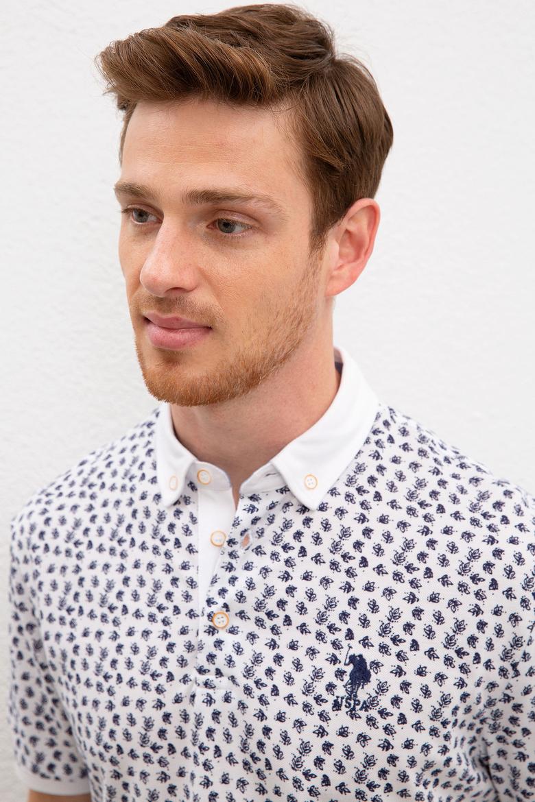 Erkek Beyaz Polo Yaka Tişört - 50219214014