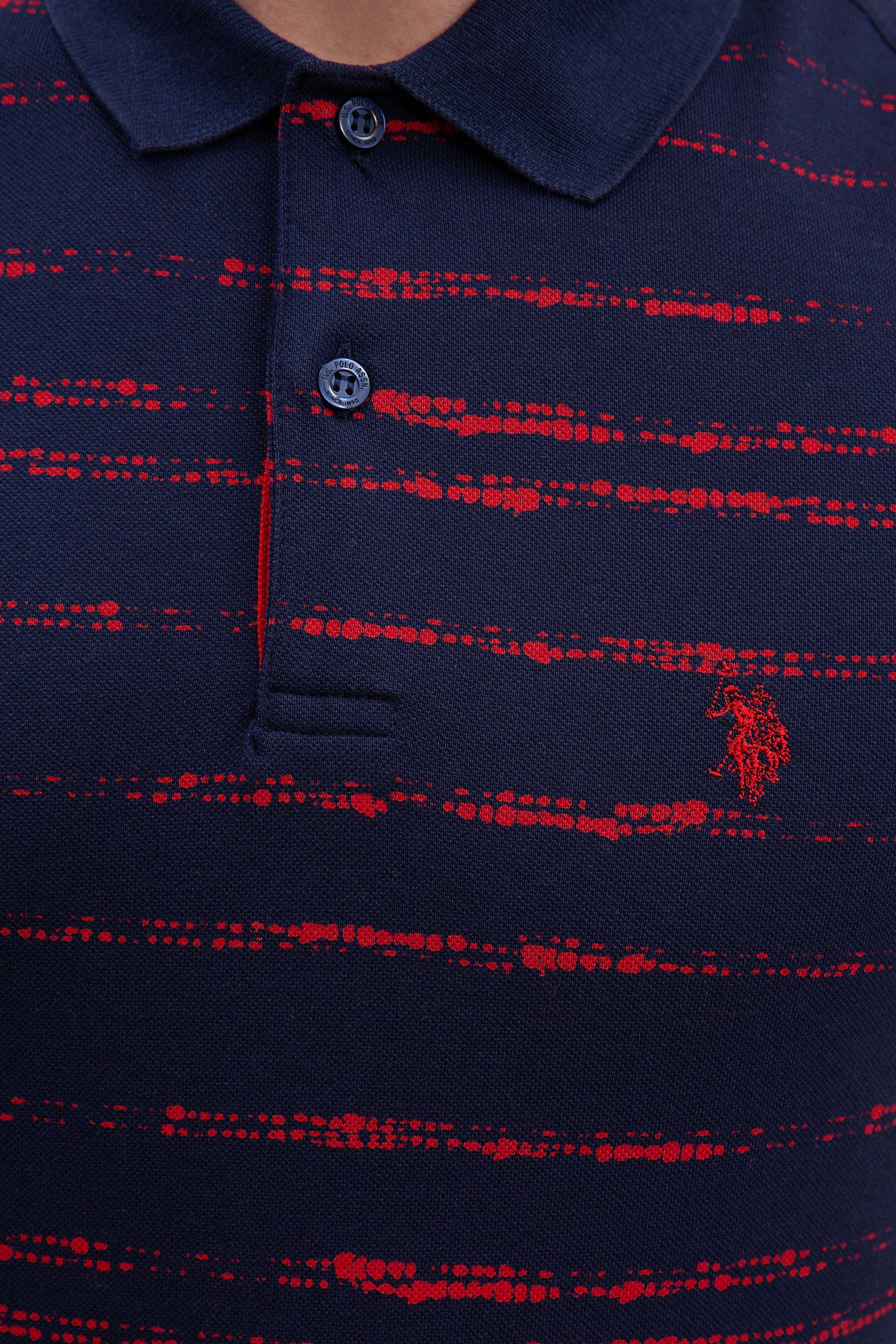 Erkek Lacivert Polo Yaka T-Shirt - Image 5