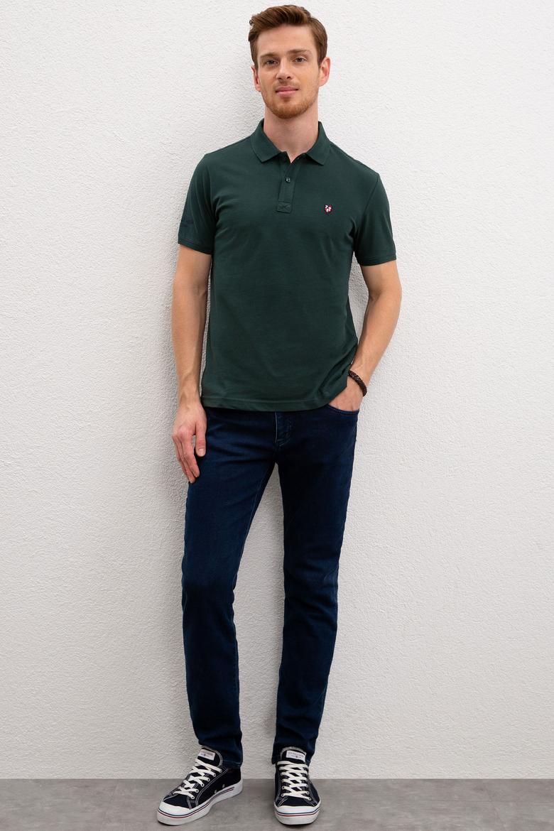 Erkek Yeşil Polo Yaka T-Shirt Basic - 50218822138