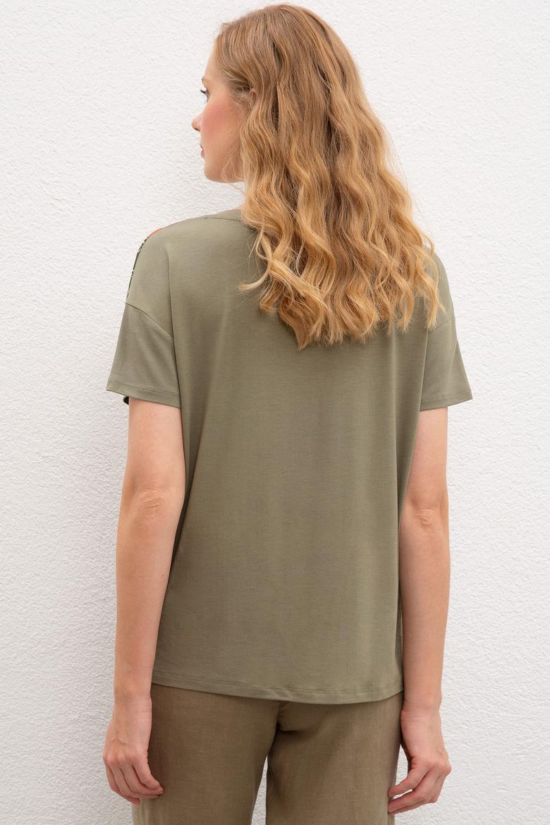 Kadın Haki Tişört - 50218070013