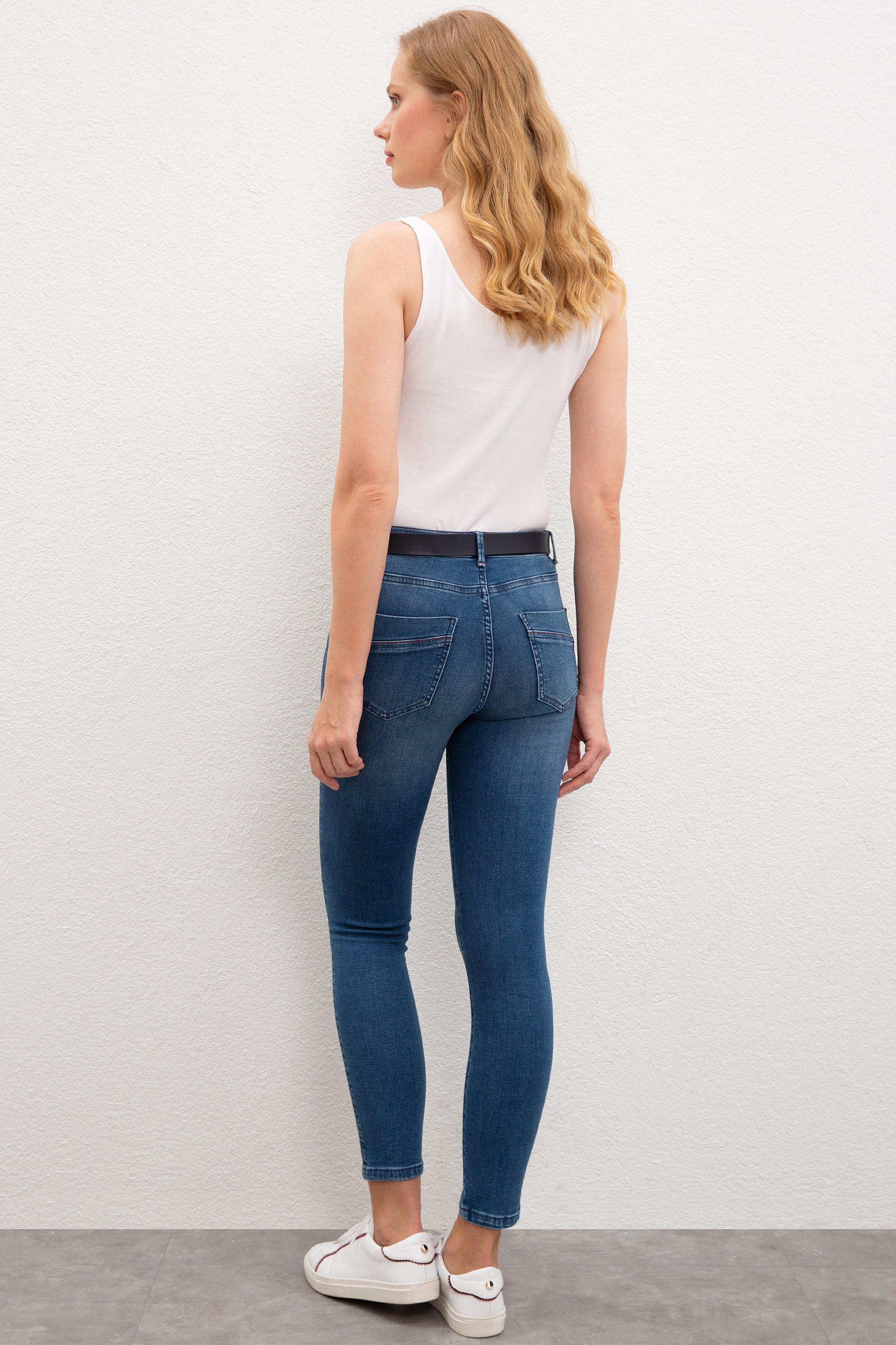 Kadın Mavi Denim Pantolon