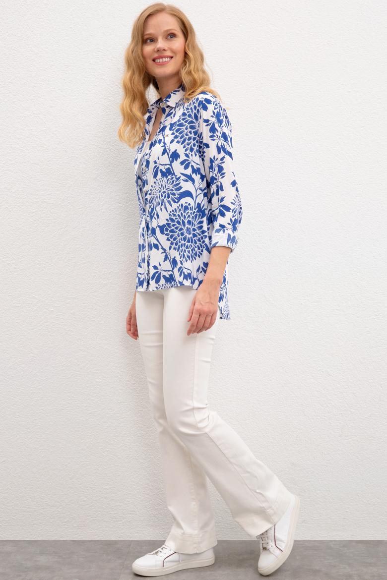 Kadın Lacivert Gömlek Uzunkol - 50199211001