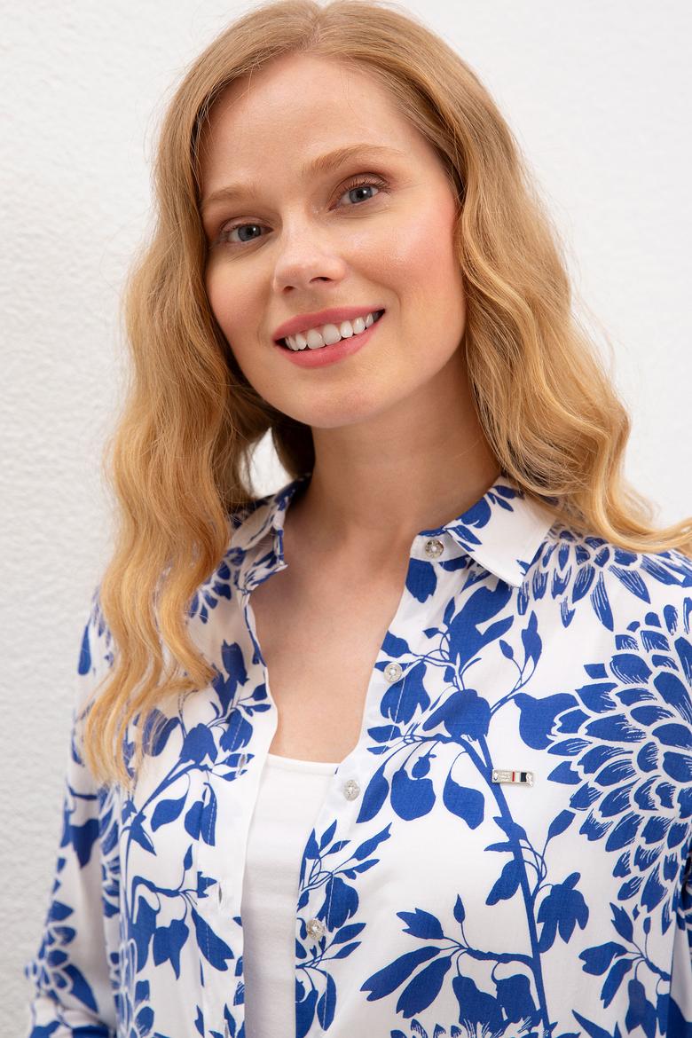 Kadın Lacivert Gömlek Uzunkol - 50199211001