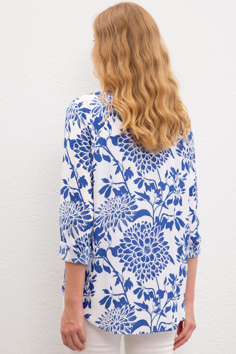 Kadın Lacivert Gömlek Uzunkol - 50199211001