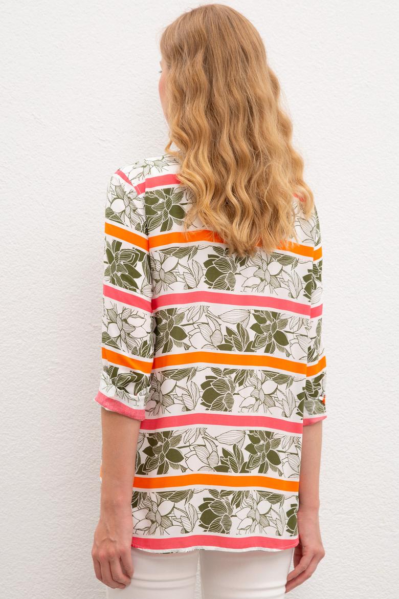 Kadın Açık Haki Uzun Kollu Gömlek - 50218749011