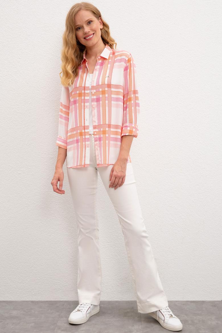 Kadın Turuncu Gömlek  Uzunkol - 50218792023