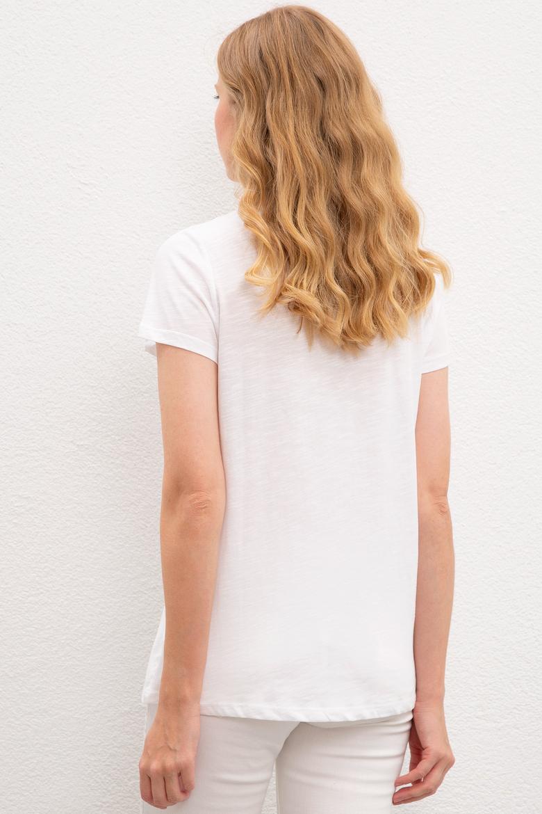 Kadın Beyaz Tişört - 50222102006