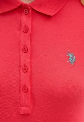 Kadın Kırmızı Polo Yaka Basic Tişört - 50222743140