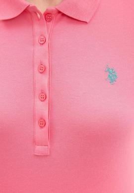 Kadın Pembe Basic Polo Yaka Tişört - 50222743050