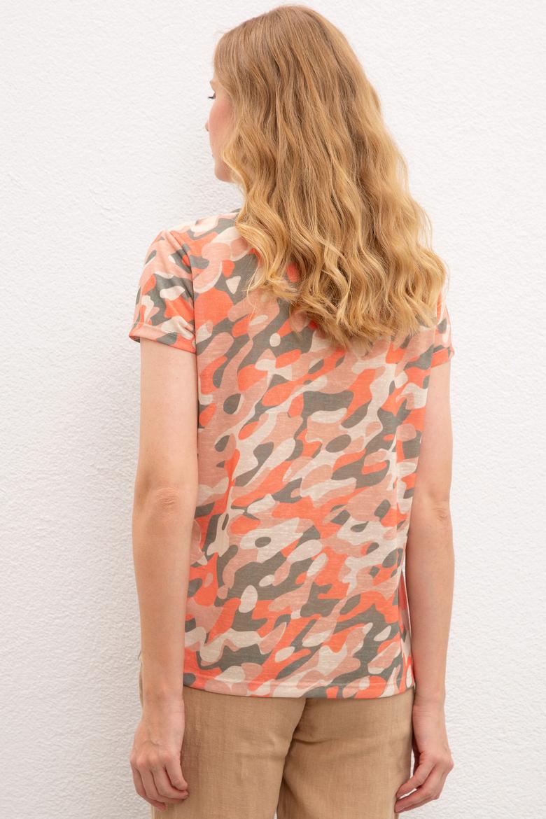 Kadın Haki Tişört - 50217740014