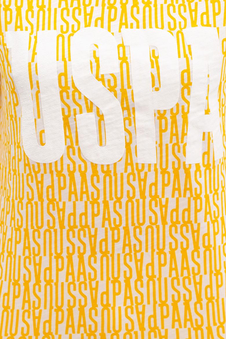 Kadın Sarı Bisiklet Yaka T-Shirt - 50219867007