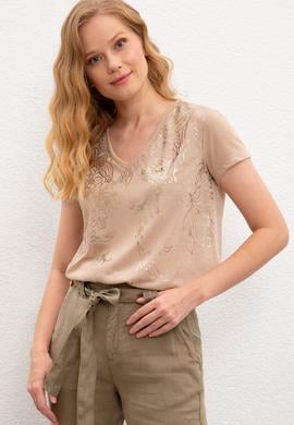 Kadın Multicolor V - Yaka T-Shirt - 50218041011