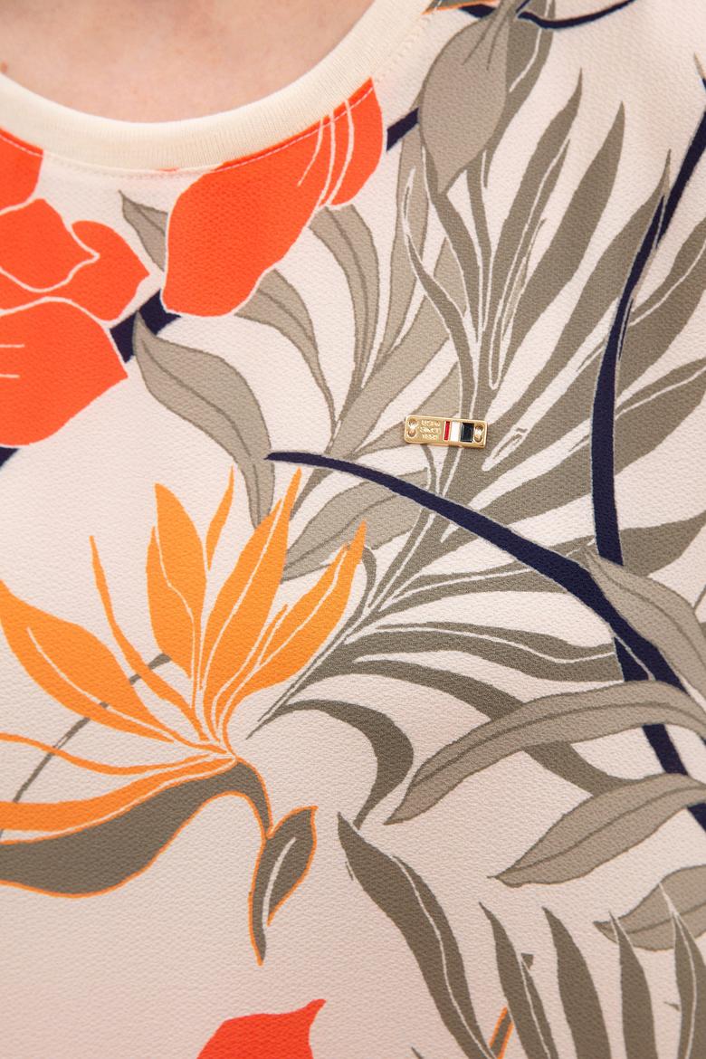 Kadın Krem Tişört - 50218063017